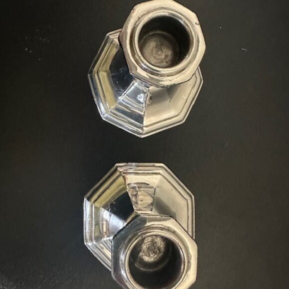 Vintage Pair of Silver Plated Candleholders marked with BP 2424 ½. - Picture 2 of 4